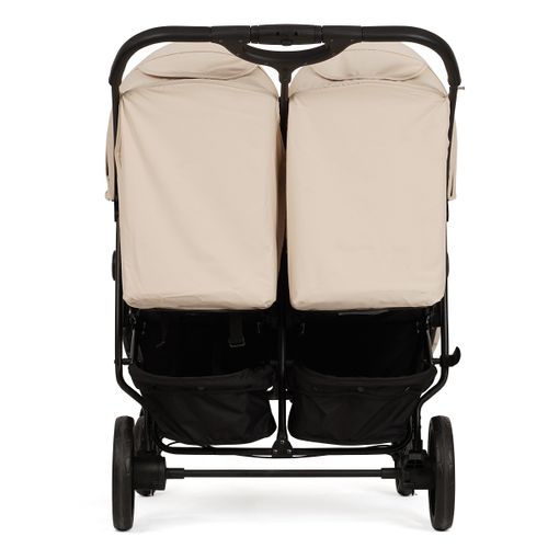 עגלת תאומים או אחים קלה עם ערכת ניובורן טווין פיקס - שחור