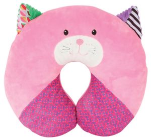 כרית תמיכה והתפתחות לתינוק לחיזוק שרירי הצוואר והגב עם צבעים ומרקמי שונים - חתול