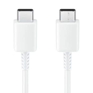 כבל סנכרון וטעינה USB-C ל-USB-C סמסונג מקורי, אורך 0.8 מטר, לבן