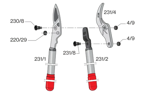 מפרט חלקים של תוכי מזמרה דגם FELCO 231