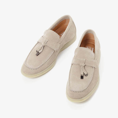 נעלי מוקסין זמש לגבר בצבע בז' | 39-48 | FRANCO BANE BEIGE 11125