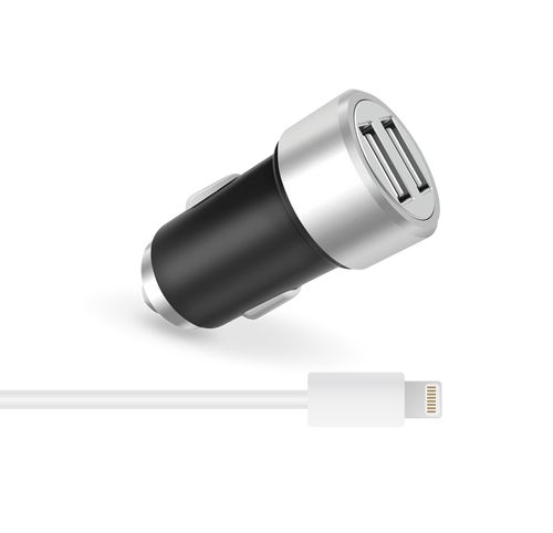 מטען רכב מהיר 3A + כבל LIGHTNING