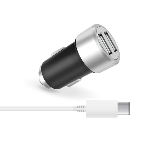 מטען רכב מהיר 3A + כבל TYPE-C