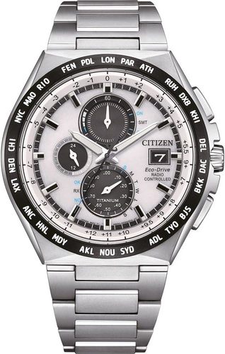 Citizen AT8238-84A רדיו קונטרול עשוי טיטניום אקו דרייב וספיר