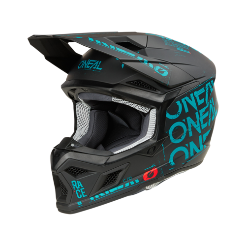 קסדת שטח אוניל 3SRS Helmet דגם 0625-49 עם מעטפת ABS כפולה, פתחי אוורור מרובים ומערכת E.Q.R.S. לבטיחות מוגברת בשטח