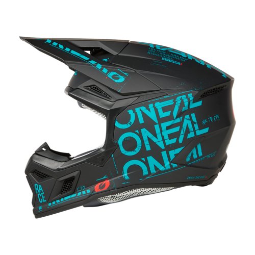 קסדת שטח אוניל 3SRS Helmet דגם 0625-49 עם מעטפת ABS כפולה, פתחי אוורור מרובים ומערכת E.Q.R.S. לבטיחות מוגברת בשטח