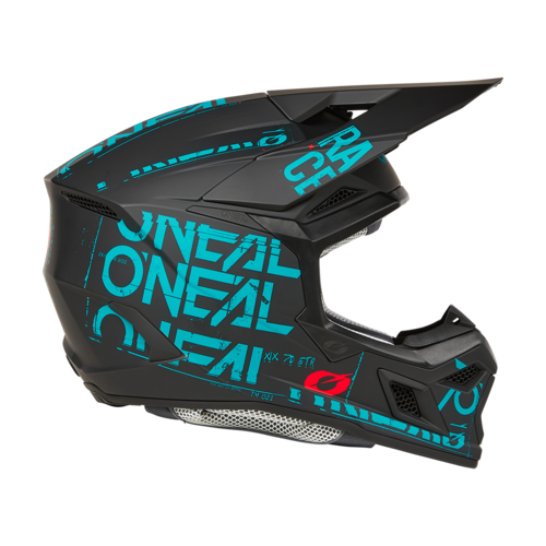 קסדת שטח אוניל 3SRS Helmet דגם 0625-49 עם מעטפת ABS כפולה, פתחי אוורור מרובים ומערכת E.Q.R.S. לבטיחות מוגברת בשטח