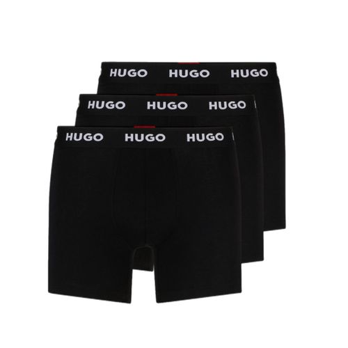 מארז 3 בוקסרים HUGO מידות S-XXL לגברים בגוון שחור