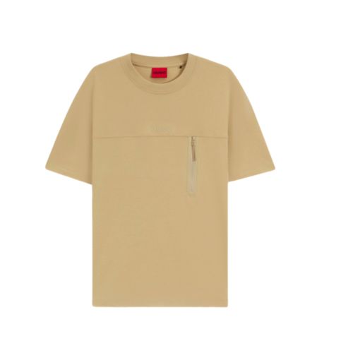חולצה HUGO מידות S-XXL לגברים בגוון בז'