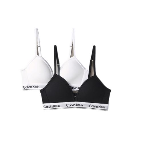 זוג חזיות CALVIN KLEIN מידות 8-16 לילדים בגוון שחור-לבן