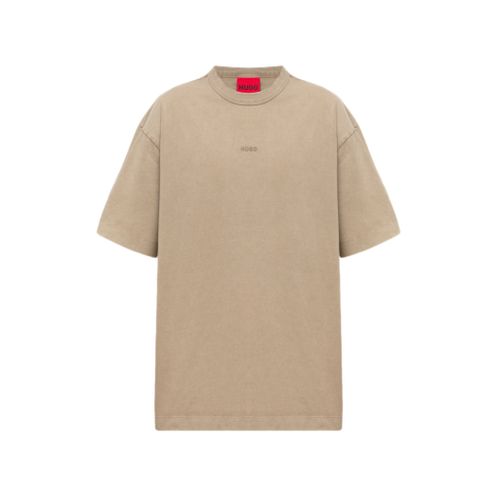 חולצה HUGO מידות S-XXL לגברים בגוון בז' בהיר