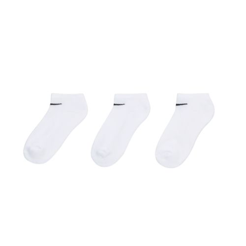 שלישיית גרביים NIKE מידות 23-35 לילדים בגוון לבן קרסוליות