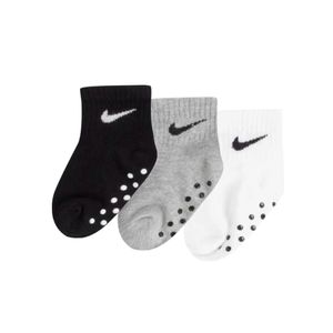 שלישיית גרביים NIKE מידות 6-24 חודשים לילדים במיקס שחור-אפור