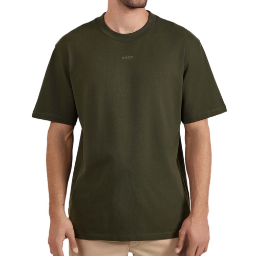 חולצה HUGO מידות S-XXL לגברים בגוון ירוק זית