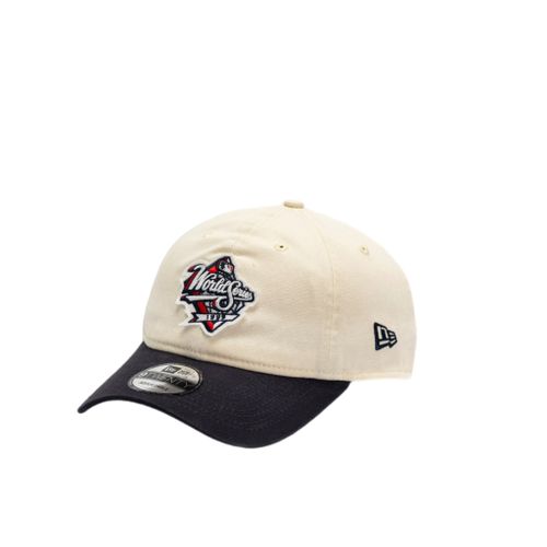 כובע NEW ERA לגברים בגוון קרם עם מצחייה שחורה
