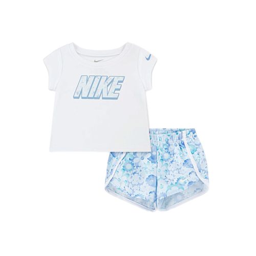חליפה NIKE מידות 12 חודשים עד 7 שנים לילדים בגוון לבן-תכלת