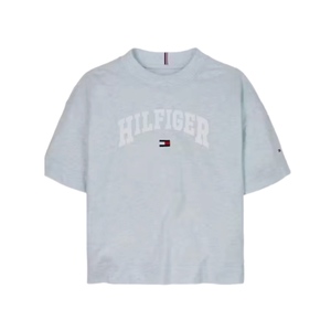 חולצה TOMMY HILFIGER מידות 2-16 לילדים בגוון תכלת עם הדפס