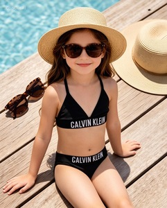 בגד ים CALVIN KLEIN מידות 8-16 לילדים בגוון שחור
