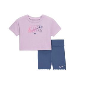 חליפה NIKE מידות 12 חודשים עד 7 שנים לילדים בגוון ורוד-נייבי