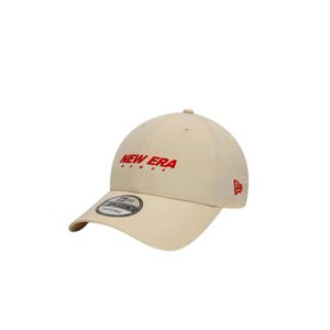 כובע NEW ERA לגברים בגוון קרם עם לוגו אדום