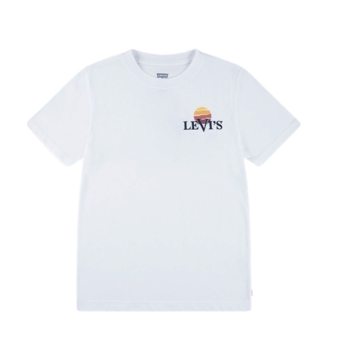 חולצה LEVIS מידות 4-16 לילדים בגוון לבן עם לוגו