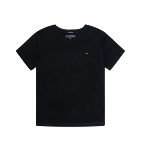 חולצה Tommy Hilfiger צווארון וי שחורה מידות 2T-16 לילדים