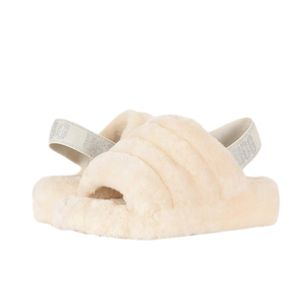 כפכף UGG FLUFF YEAH SLIDE לבן מידות 22-35 לילדים
