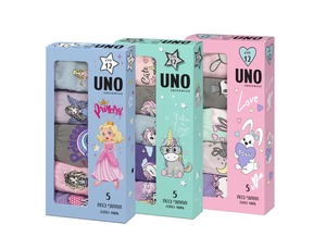 מארז 5 תחתונים לבנות UNO