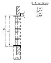 מפזר אויר קירי 100x10 מתכת(דקורר)