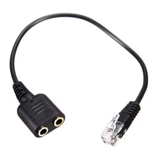 כבל מתאם RJ11 זכר ל 3.5mm AUX pl נקבה