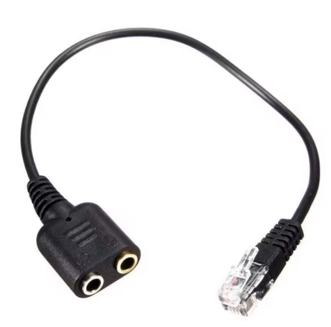 כבל מתאם RJ11 זכר ל 3.5mm AUX pl נקבה
