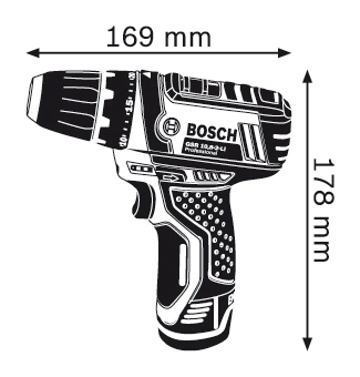מברגה/ מקדחה כולל 39 אביזרים BOSCH GSR 12V-2-LI