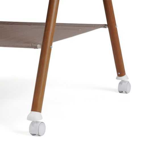 עריסה לתאומים DALLAS עם מזרן, כילה, משטח אחסון ואפשרות חיבור לגלגלים - שמנת Clay