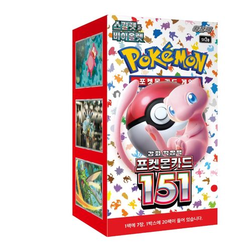 קלפי פוקימון בוסטר בוקס קוראני 151 Pokemon Cards 151 Booster Box sv2a Scarlet & Violet Korean Version