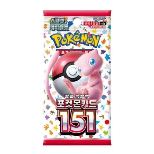 קלפי פוקימון חבילת בוסטר קוריאני 151 POKEMON  -  SCARLET AND VIOLET  -  POKEMON 151 - BOOSTER PACK (KOREAN)