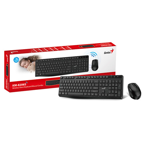 סט מקלדת ועכבר Genius KM-8206S שחור