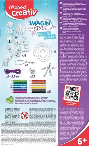 ערכת יצירה מחזיקי מפתוח Maped Creativ Imagin' Style Magical Plastic 
