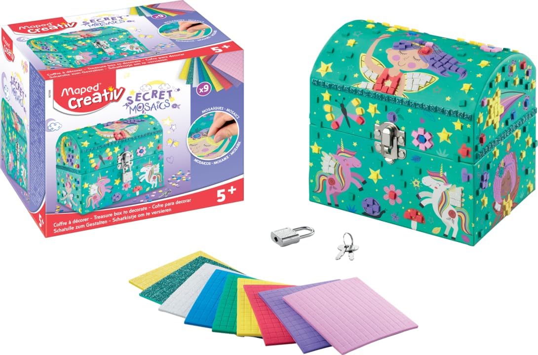 ערכת יצירה - קופסה עם מנעול MAPED CREATIV SECRET MOSAICS