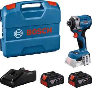 מברגת אימפקט בוש GDR 18V- 215 BOSCH כולל 2 סוללות 4ah+מטען +מזוודה