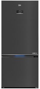 מקרר BEKO מקפיא תחתון, נירוסטה מושחרת-CN160236XB 580 ליטר מדחס INV  כולל פיקוד שבת מובנה רוחב: 84 ס"מ