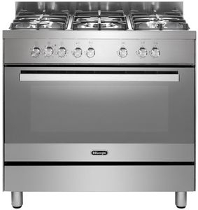 תנור משולב רוחב  90 ס"מ של חברת DeLonghi נירוסטה רשתות יצוקות דגם DEMX 965- P IL