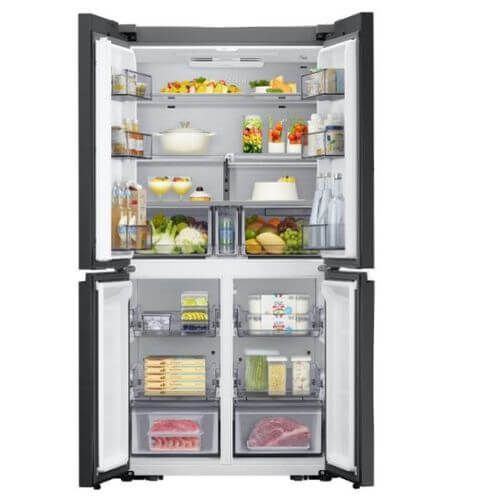 מקרר 4 דלתות 636 ליטר Samsung RF70DB9125 BLUE  Bespoke כחול נייבי