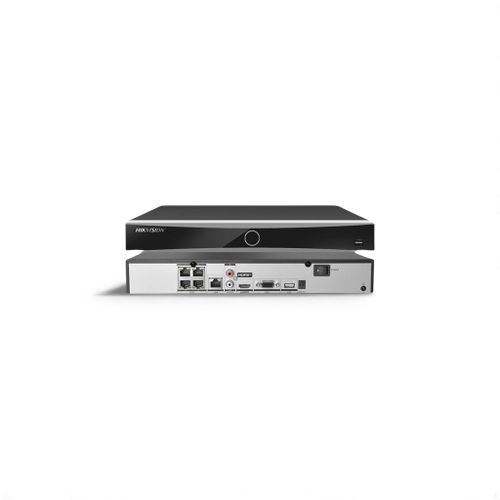  מערכת הקלטה NVR  היקוויזן בעברית   ל-8 מצלמות IP  .כולל רכזת POE מובנית  .8MP DS-7608NXI-K2/8P HikVision