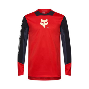 חולצת רכיבה ארוכה פוקס אדום / שחור - FOX RACING DEFEND LS JERSEY ELEVATED V25 