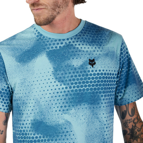 חולצת פוקס תכלת -  FOX AOP SS PREM TECH TEE V25