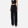 Crêpe trousers with contrasting topstitching