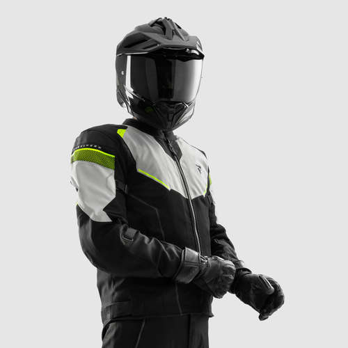 מעיל רב עונתי רבל הורן שחור / אפור / צהוב  - REBELHORN HIFLOW V TEXTILE JACKET