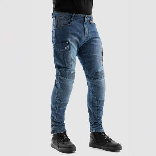 ג'ינס ממוגן לרכיבה רבל הורן כחול - REBELHORN VANDAL MONOLAYER JEANS