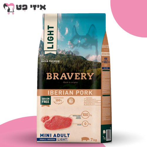 ברייברי מיני אדולט חזיר איברי לייט היפואלרגני לכלבים בוגרים מגזע קטן בעלי נטייה להשמנה 7 ק