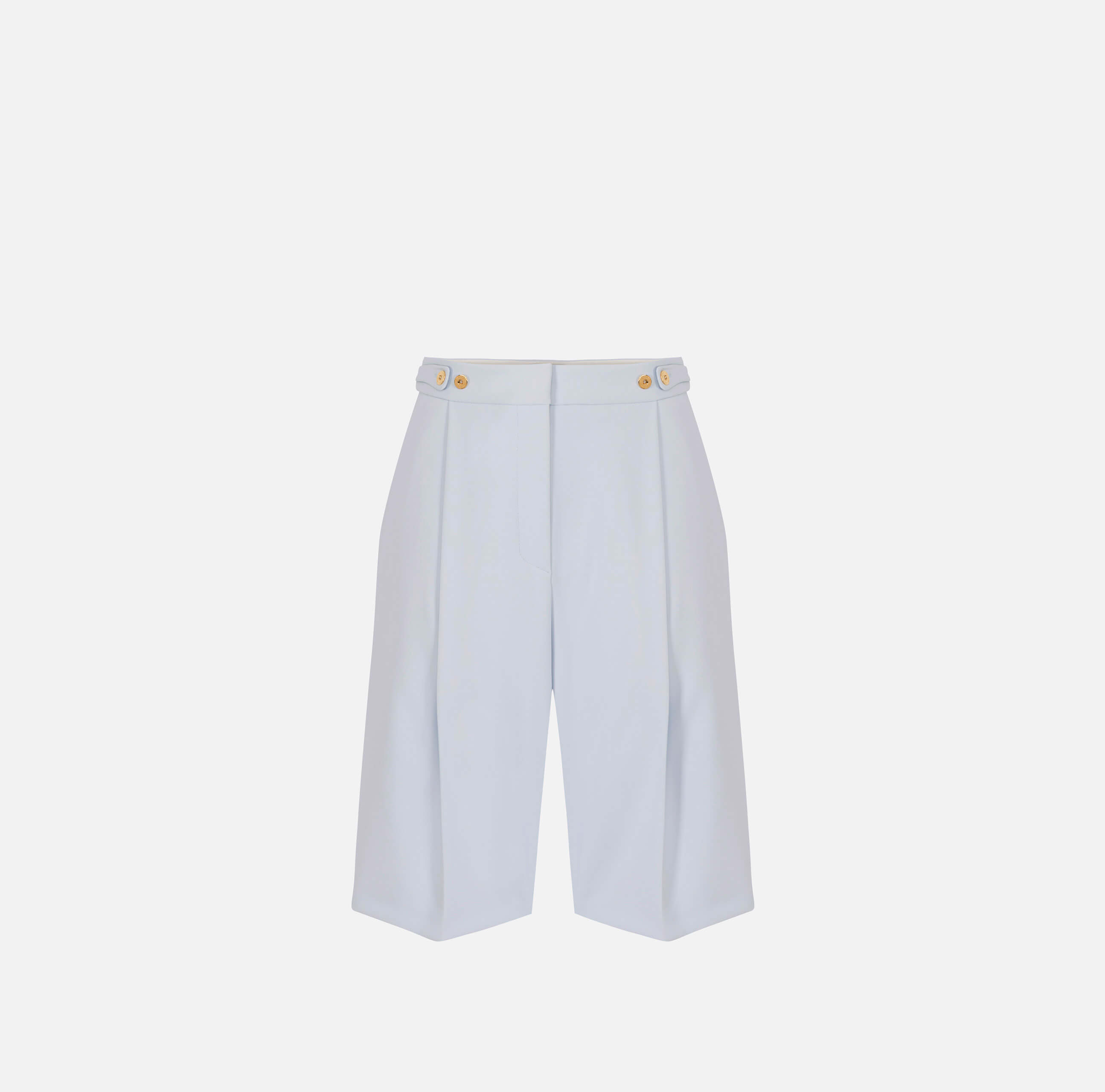 Bermuda shorts in crêpe fabric with jewel logo